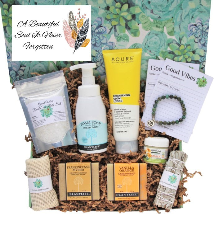 A Beautiful Soul - Sympathy Gift Care Package for Women - Deluxe - Gift Good Vibes