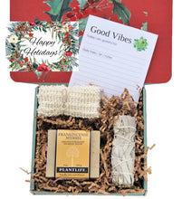 Load image into Gallery viewer, Happy Holidays - Holistic Gift Box for Men or Women - Small - Gift Good Vibes