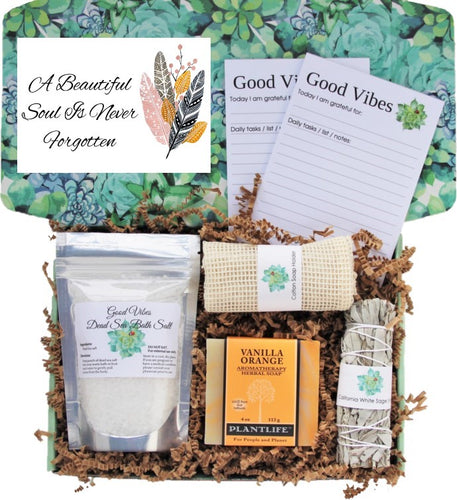A Beautiful Soul - Sympathy Gift Care Package - Medium - Gift Good Vibes