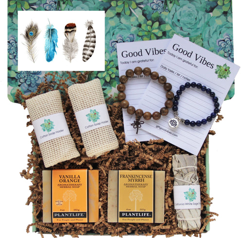Feather Card - Couples Holistic Gift Box - Any Occasion - Large - Gift Good Vibes