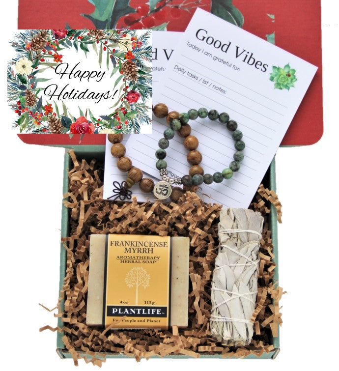 Happy Holidays - Couples Holistic Gift Box - Small - Gift Good Vibes