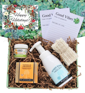 Happy Holidays - Natural / Organic Gift Box - Gift Good Vibes