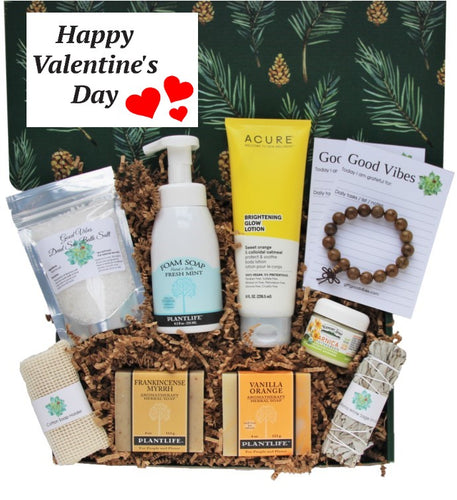 Natural / Organic Valentine's Day Gift Box for Men - Deluxe - Gift Good Vibes