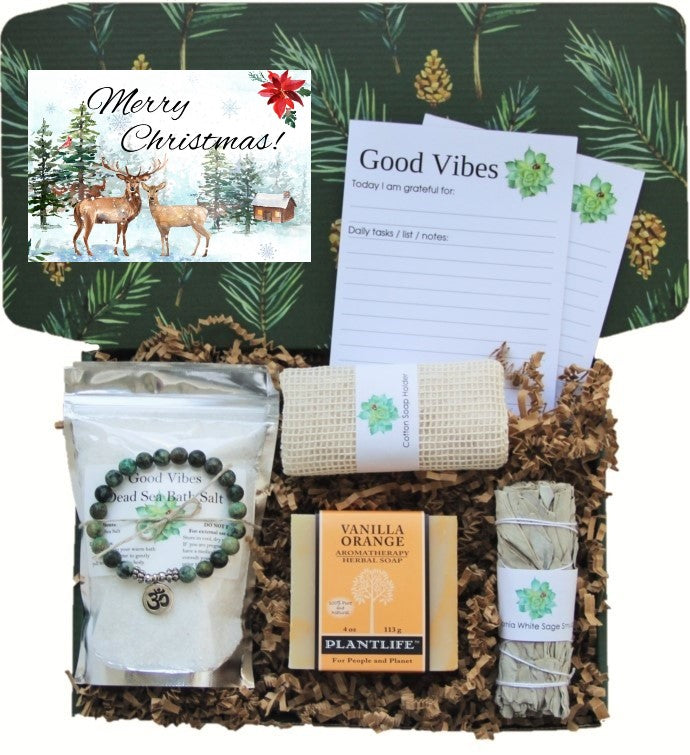 Merry Christmas Holistic Gift Box for Women - Large - Gift Good Vibes