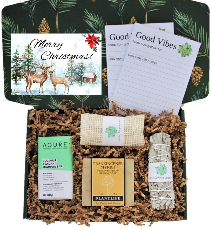 Merry Christmas Holistic Gift Box for Men - Large - Gift Good Vibes