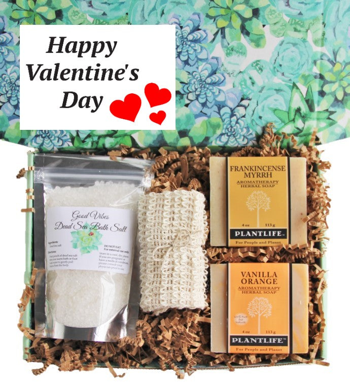 Valentine's Day Gift Box - Natural Spa Gift Set - Gift Good Vibes